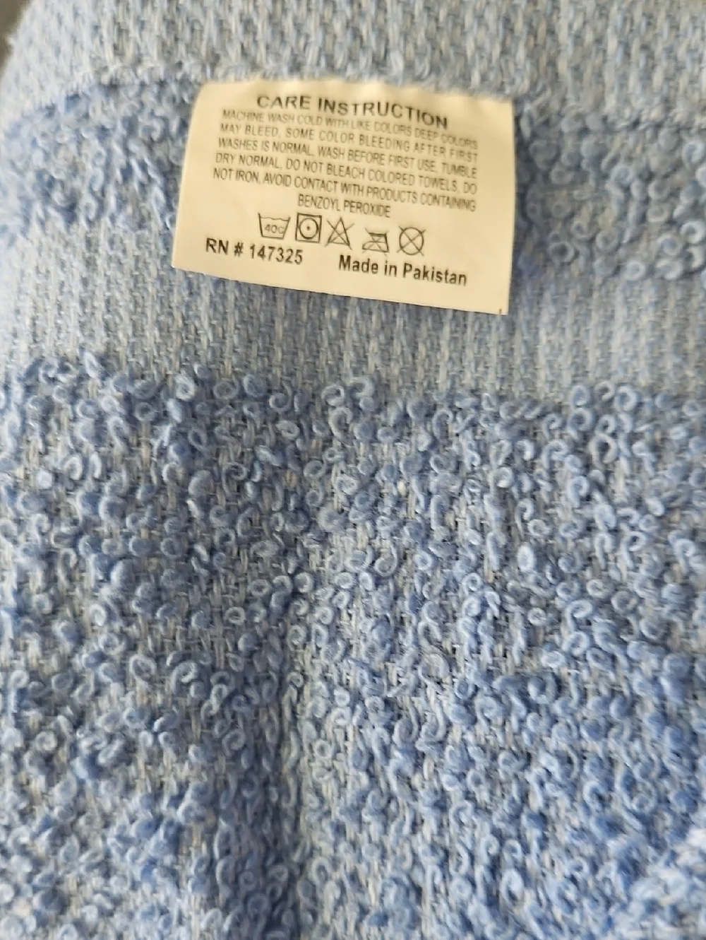 Blue  Hand Towel and Washcloh Set - Essentials